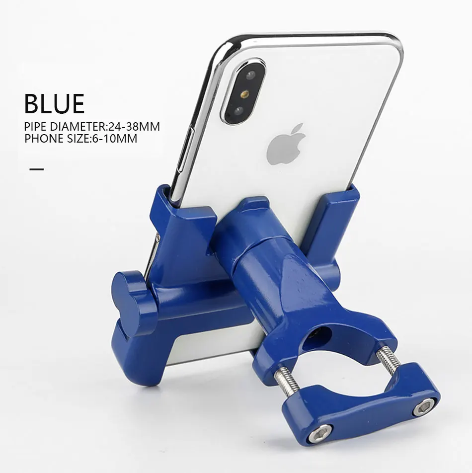  Aluminum Bicycle Phone Holder Motorcycle bracket For 3.5-6.2 inch Smartphone Adjustable Support GPS