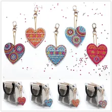 5 шт. DIY брелок для ключей с бриллиантами специальная форма полностью Алмазная картина брелки вышивка крестиком детский брелок со стразами