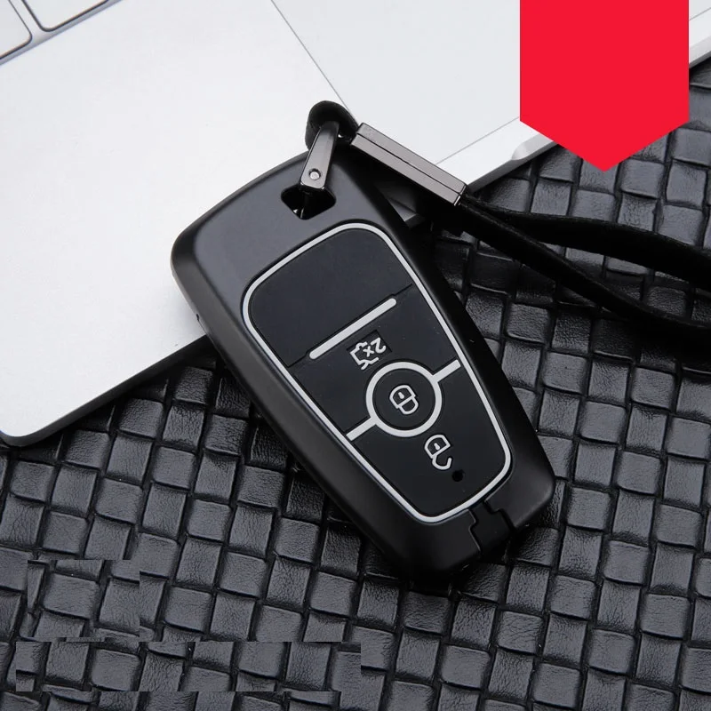 3button blackwhite Сплав из углеродного волокна+ силиконовый Автомобильный Брелок чехол Чехол для Ford Mondeo Fusion F150 Mustang Explorer Edge Ecosport F-150 F-250 - Название цвета: 3button blackwhite