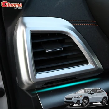 

For Subaru XV Crosstrek 2018 2019 2020 Interior Front Side Door Air Vent Outlet Chrome Cover Trim Bezel Molding Car Styling Kit