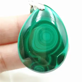 

Top Quality Natural Malachite Green Chrysocolla Pendant Powerful 39x29x8mm For Women Men Rectangle Jewelry AAAAA