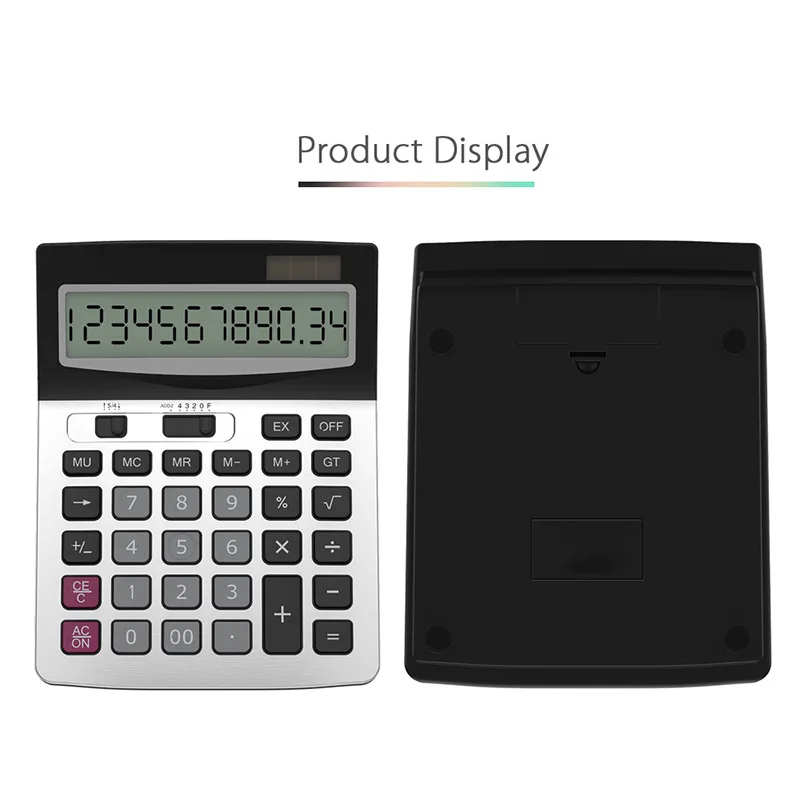 

Standard Function Desktop Calculator Two-way Power Portable for Business Office GK99