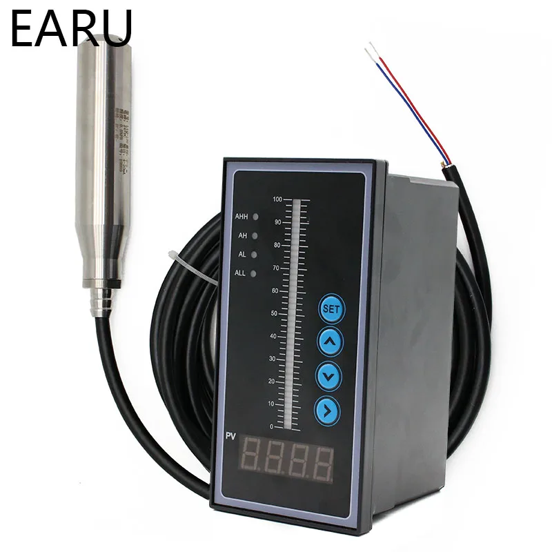 4-20MA 0-5V 0-10V RS485 Output Liquid Oil Water Level Sensor Probe Transmitter Detect Smart Controller Float Switch Alarm Pump