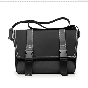 

Vintage Canvas Briefcase Men Business office Crossbody bags Casual Cover Shoulder Bags Envelope male File work bag Retro 2020