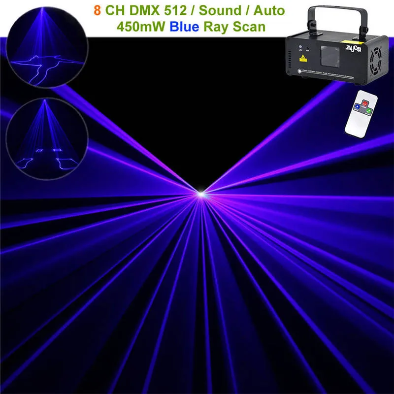 AUCD ИК пульт дистанционного управления PRO Mini 8 CH DMX 450 mW синий лазерный дпсс сценический осветительный Сканер DJ вечерние диско-шоу светодиодные прожекторы DM-B450