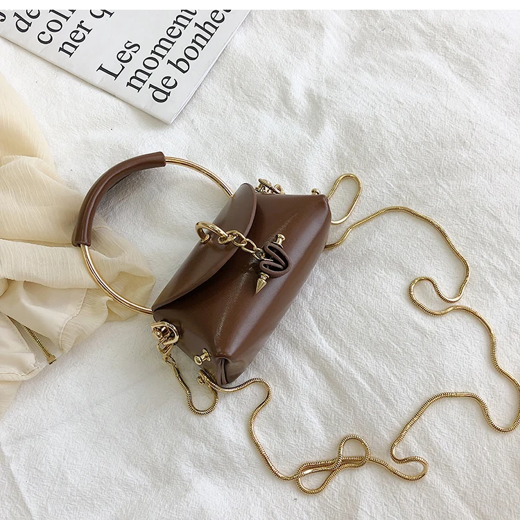 Mini Heart Chain Women's Handbags Purse Pu Ladies Round Top-handle Hand Bags Small Woman Shoulder Evening Clutch Totes Bags 2019 (21)