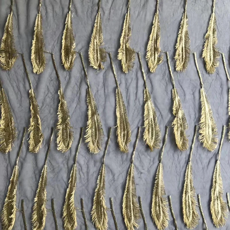 3 шт./партия, кружевная Мягкая сетчатая ткань с золотыми перьями