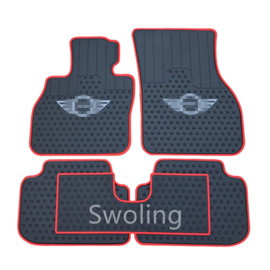 

SJ Custom Fit ALL Weather Car Floor Mats Front & Rear FloorLiner AUTO Parts Foot Pads Anti-slip Carpet For Mini Cooper Clubman