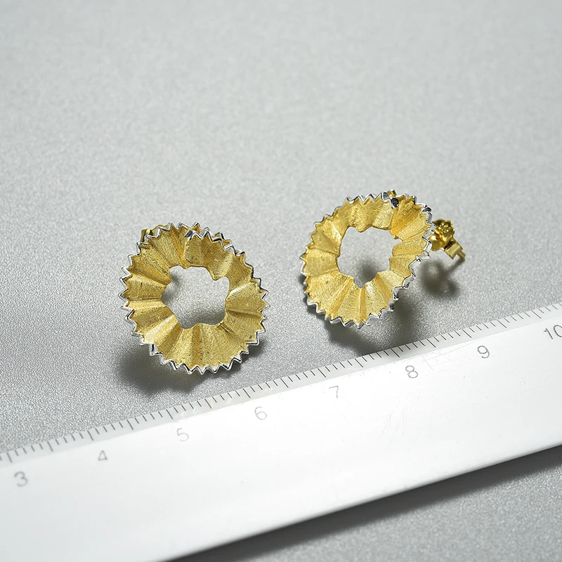 Pencil Shavings Design Stud Earrings - Image 3