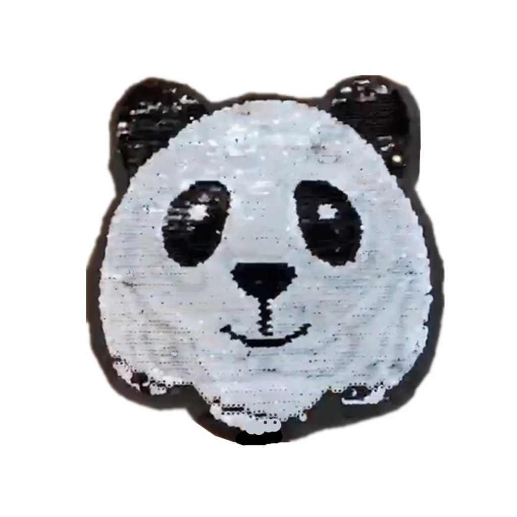 Panda Patch Reversible Change Tiger  Sequins Applique Clothing Sticker
