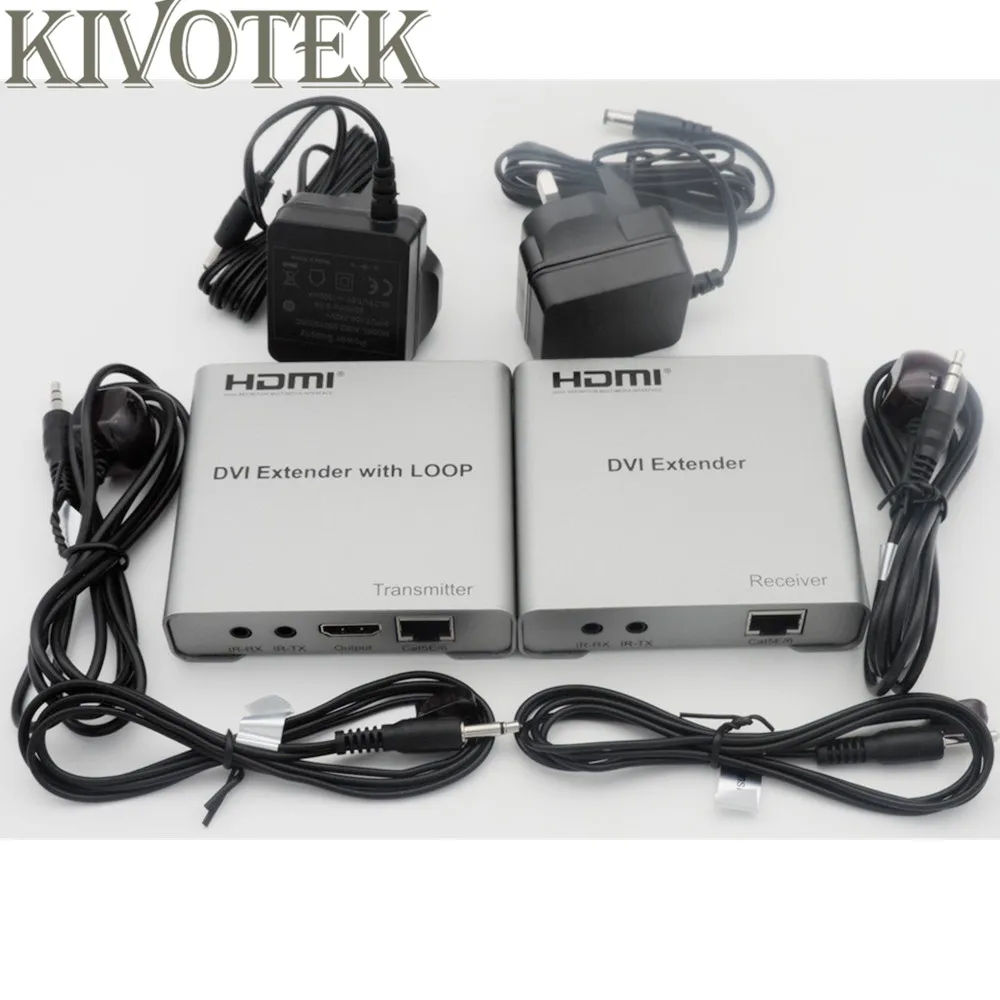 DVI удлинитель адаптер приемопередатчика расширение dvi сигнал 50 м от Trasmitter