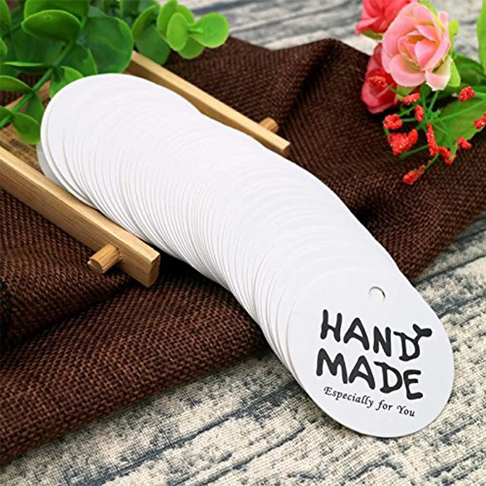 Kraft Paper Gift Tags kraft paper tags packaging labels Thank You For Celebrating With Us Labels Handmade For Wedding Party Decoration Packaging Hang Paper 100Pcs