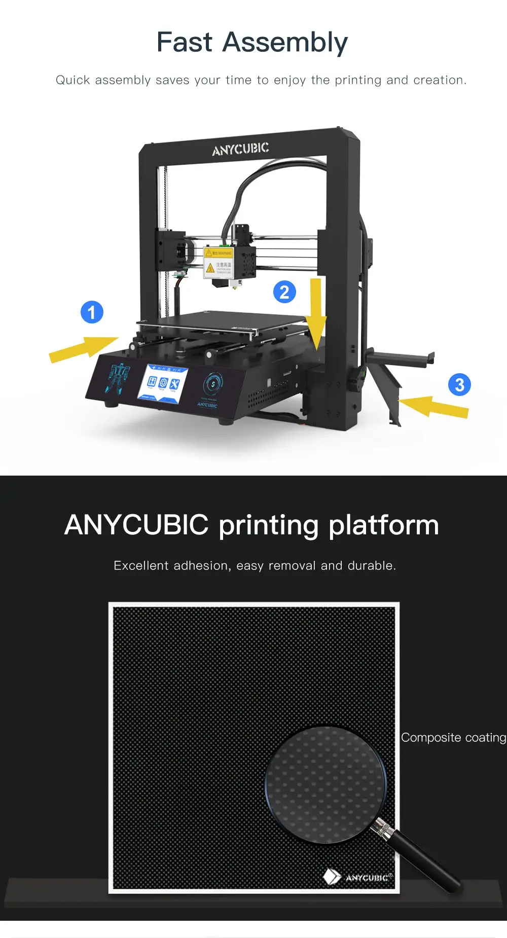 ANYCUBIC Mega-S 3d принтер Мега Обновление версии размера плюс металлический TFT сенсорный экран Высокая точность настольный 3d Принтер Комплект