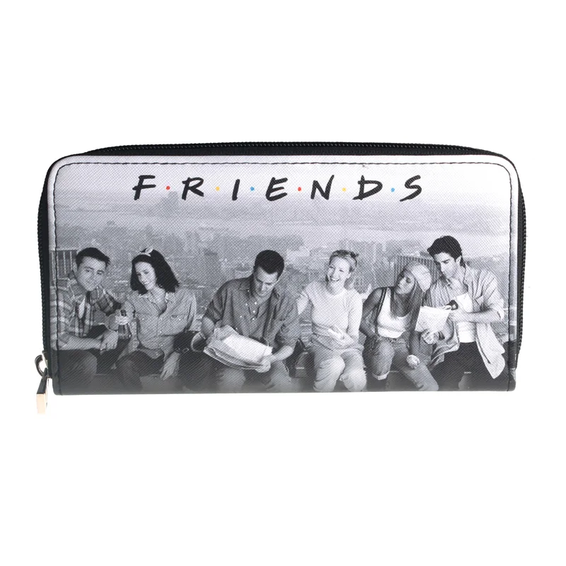 

Friends Zip Around Wallet pu Long Fashion Women Wallets Designer Brand Purse Lady Party Wallet Female Card Holder