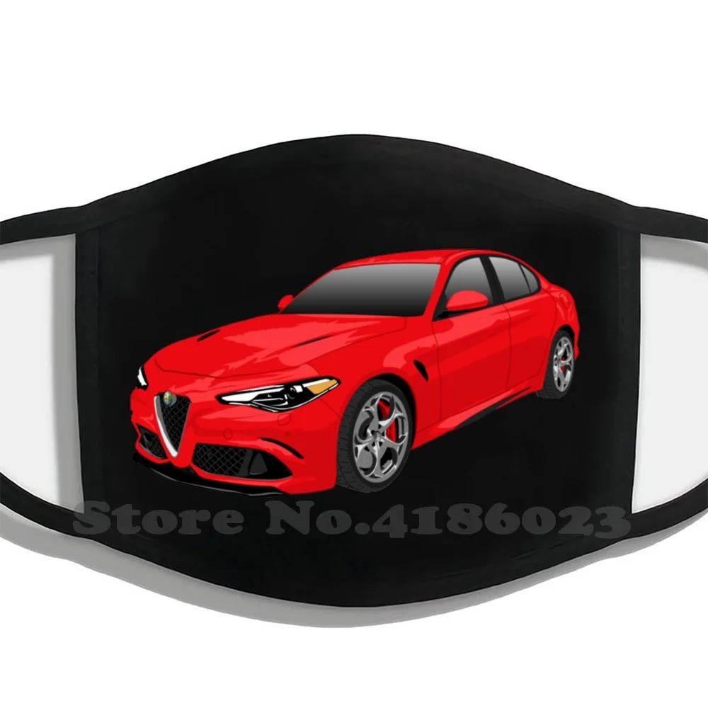 Моющиеся черные маски Alfa Romeo Giulia для мужчин и женщин тюнинга автомобиля