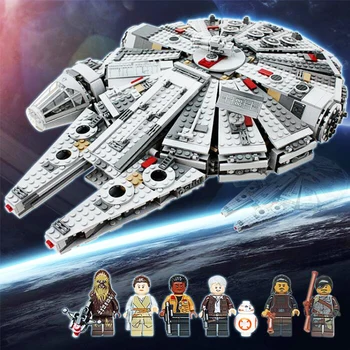

NEW In stock 1381Pcs Compatible lepines Star Wars Millennium 05007 Falcon Spacecraft Building Blocks Birthday Gift Toys