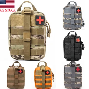 

Tactical First Aid Kit Survival Molle Rip-Away EMT Emergency Medical Pouch Bags
