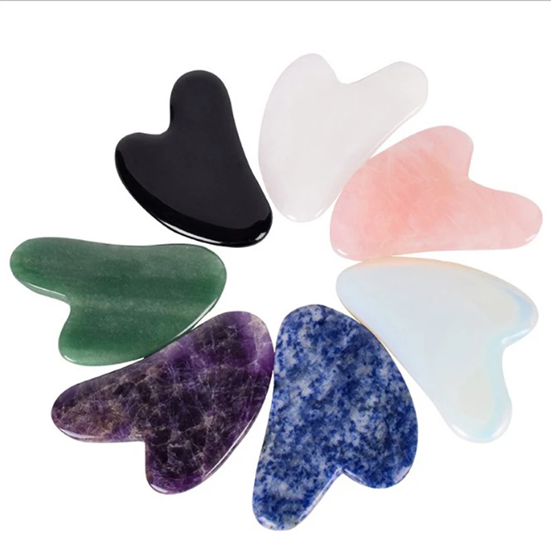 Heart-shaped Face Lift Massager Natural Gua Sha Scraper Board Thin Lift Anti Wrinkle Facial Roller Beauty Skin Care FaceMassager