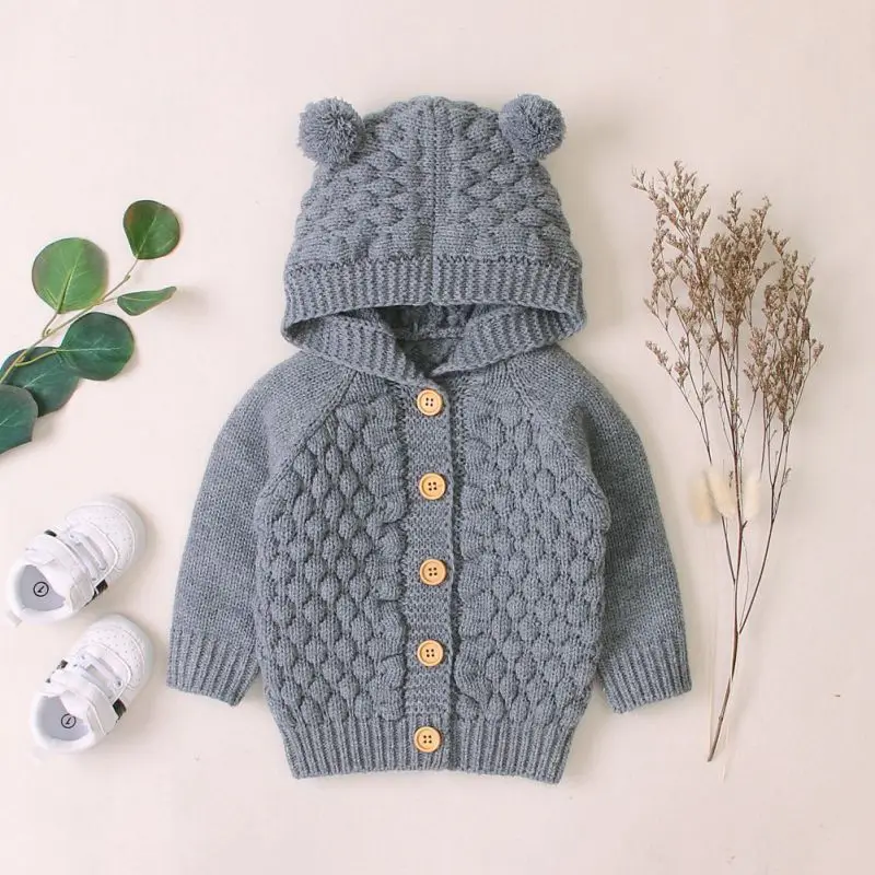 Новые свитера для новорожденных; сезон осень-зима; Кардиган для девочек; свитера с длинными рукавами для младенцев; вязаная куртка; одежда для малышей; p - Цвет: B