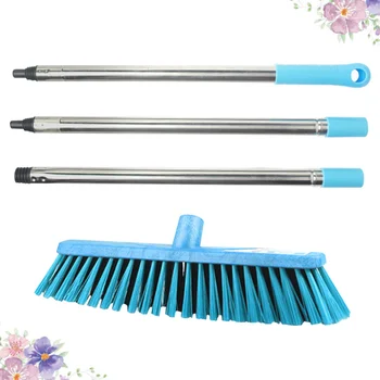 

Three Sections Long Handle Floor Brushes Hard Plastic Hair Brush Floor Cleaning Brush Tile Cleaner Floor Brush for Home Factory