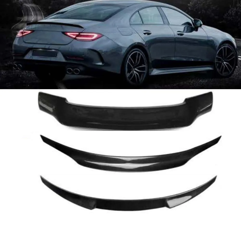 Для Mercedes benz CLS class W257 CLS260 300 320 350 настоящий УГЛЕРОДНЫЙ спойлер задние крыла губ