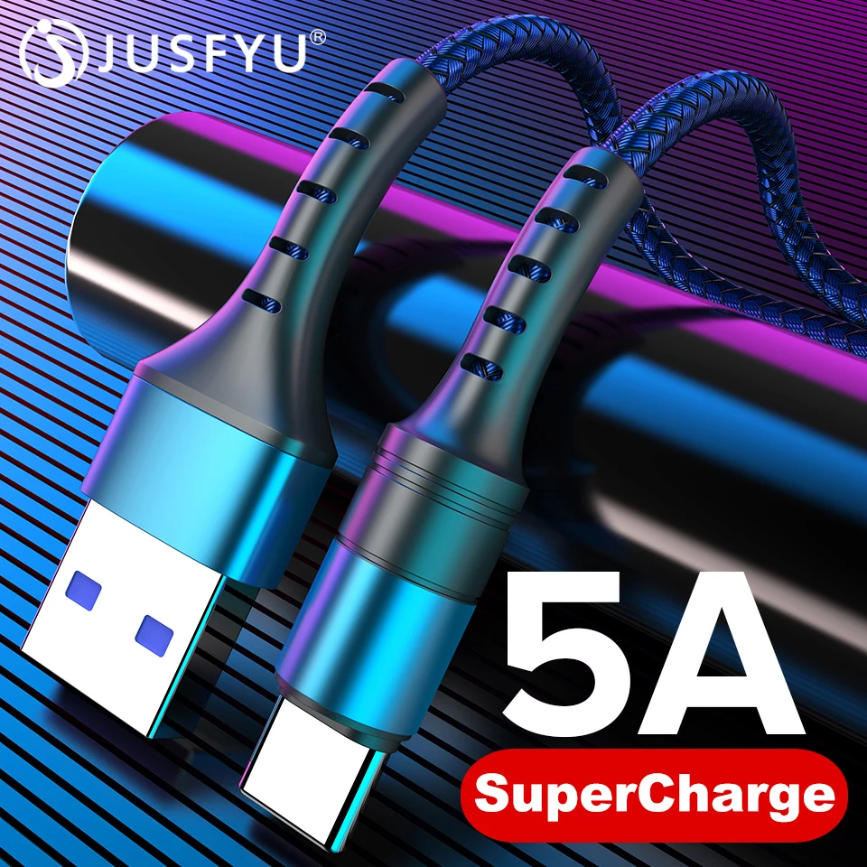 Кабель USB Type-C 5A Supercharge для Huawei Mate 20 P30 p20 Pro lite шнур быстрой зарядки телефона Honor 10 8 V10