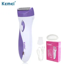 Эпилятор Kemei для женщин, триммер для удаления подмышек и тела, одно лезвие, 110-240 В, 30 мин, 8 ч, устройство для удаления волос