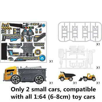 

Fire Engineering Vehicle Parking Lot Educational Pull-back Car Set