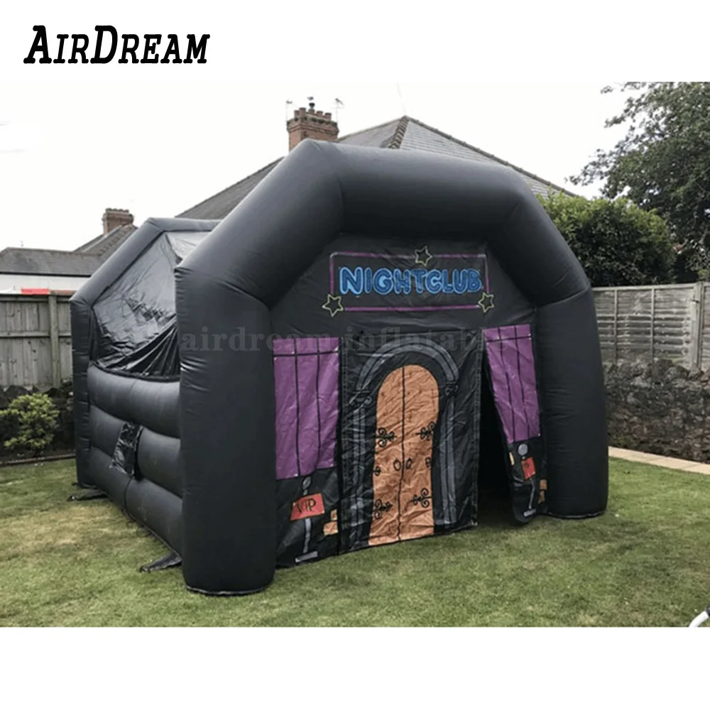 High quality Commercial black inflatable night club party tent pub disco  house for sale - AliExpress