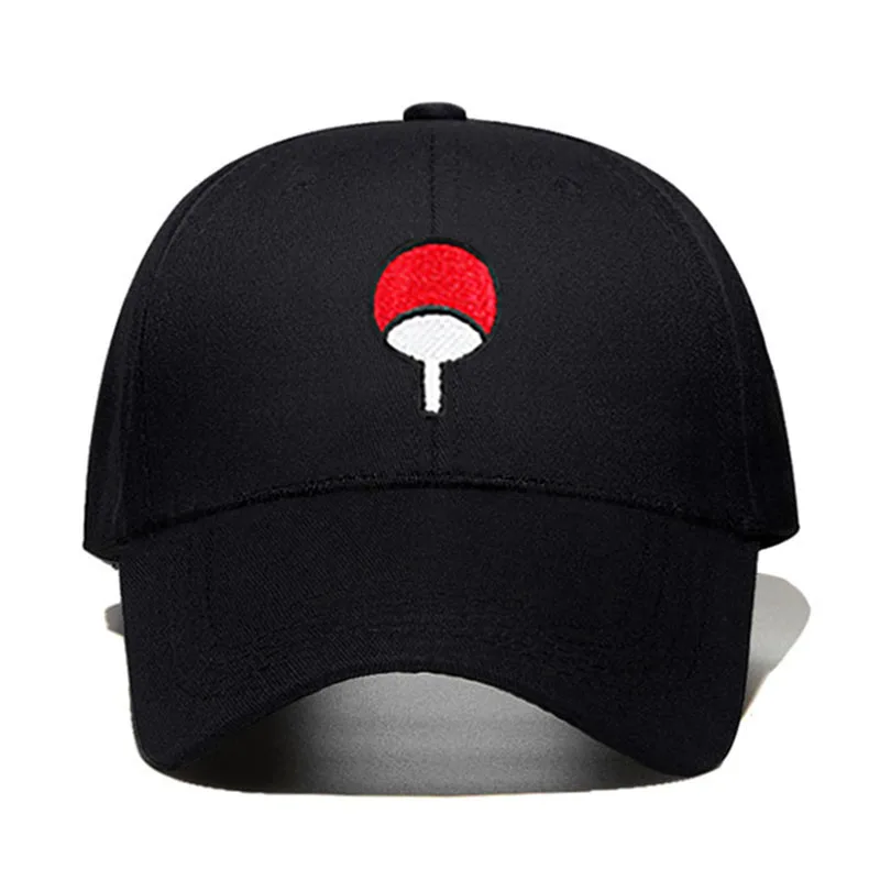 

100% Cotton Embroidery Japanese Anime Naruto Dad Hat Uchiha Family Logo Embroidery Baseball CapsHat Hip Hop Caps Dropshipping