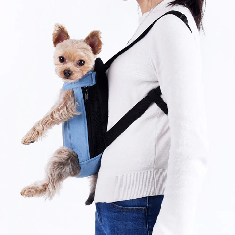 Small Dog Carrier Backpack Legs Out Puppy Pet Carrier Backpack Hands-Free Cat Travel Bag for Walking Hiking Bike and Motorcycle