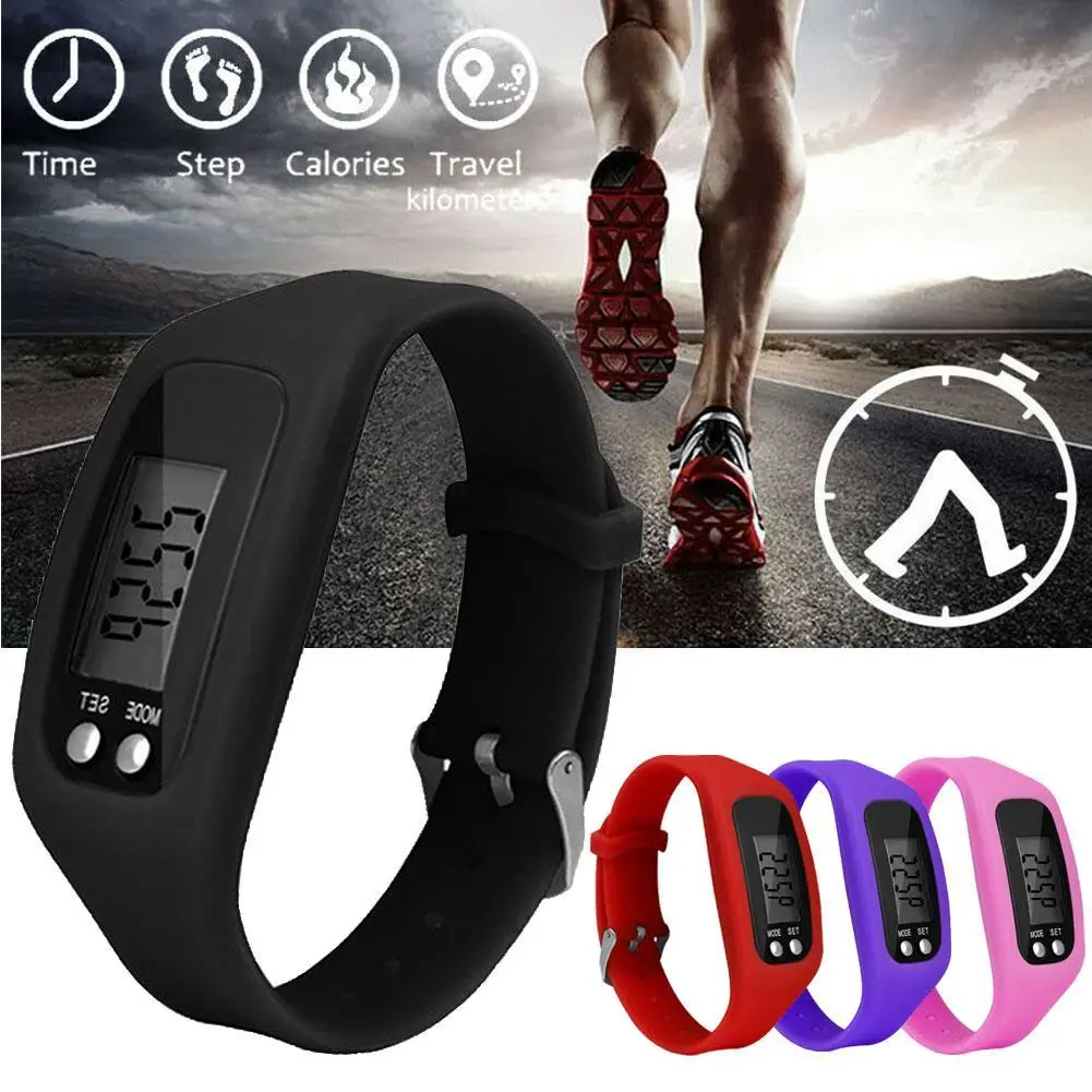 Montre podomètre en Silicone, Protection de l'environnement, compteur de  Distance de marche, Bracelet de sport LCD de haute qualité - AliExpress