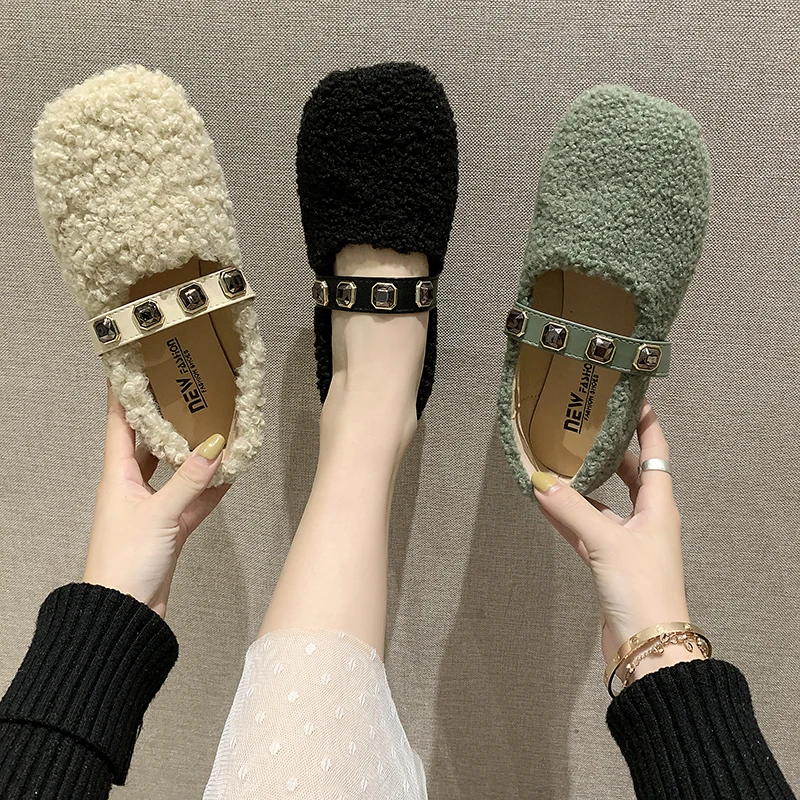 

Nurse Shoes Loafers Fur Slip-on Square Toe Shallow Mouth Autumn Casual Female Sneakers Women's Moccasins Modis Nursing Slip On