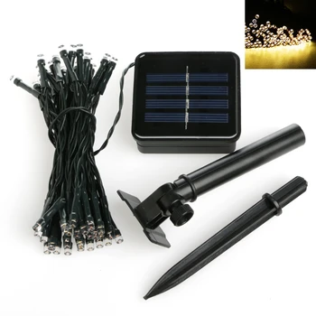 

50 LED Outdoor Solar Powered String Light Garden Christmas Party Fairy Lamp 22M Q0KF