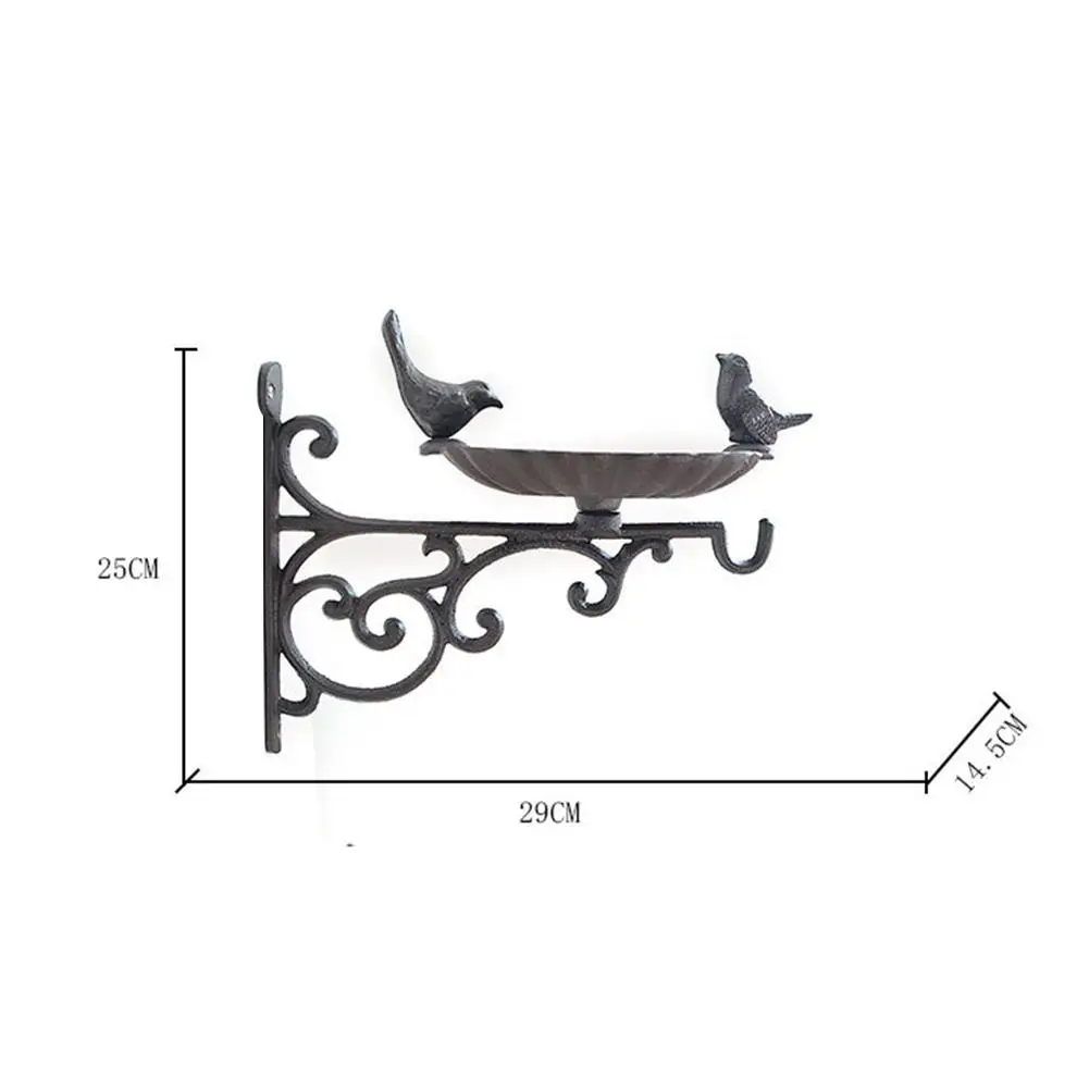 Открытый птичий кормушка для птиц железный подвесной настенный кронштейн садовый горшок растение цветок Bastet вешалка инструменты для кормления садовый декор