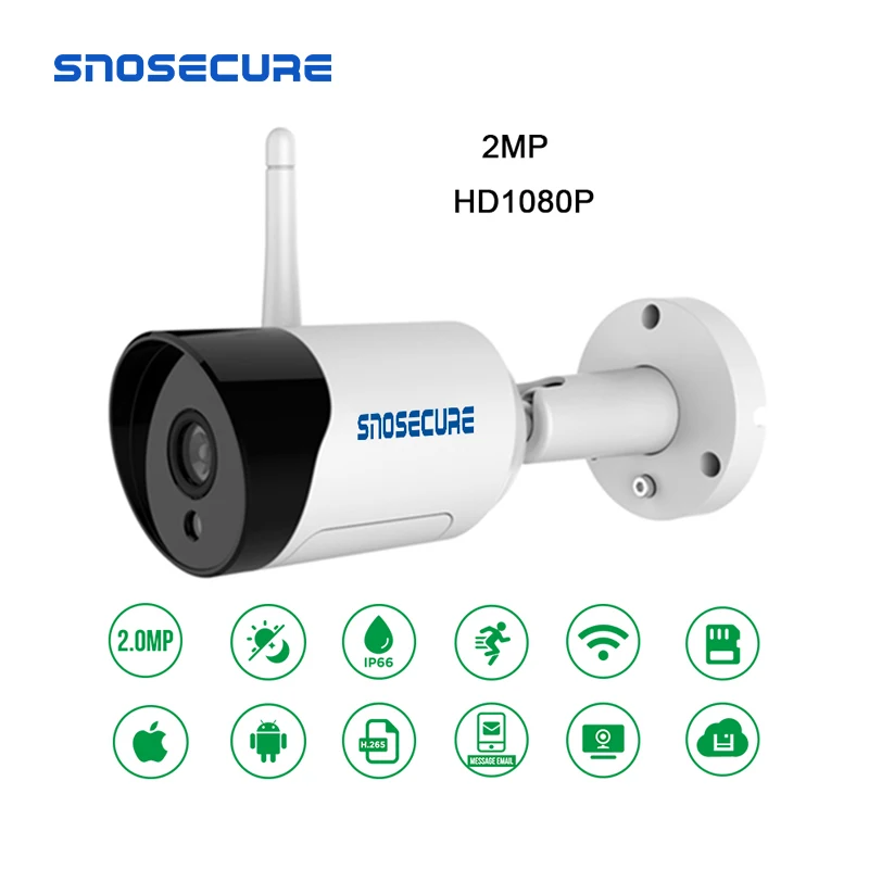 SNOSECURE 1080P камера WIFI ip-камера Водонепроницаемая видеонаблюдения 2-сторонняя аудио