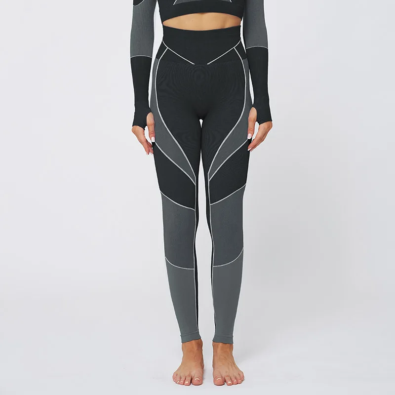 NS-6075 pants Black Новинка, женские леггинсы с высокой талией, пуш-ап, бесшовные супер эластичные штаны для фитнеса, Женские повседневные леггинсы для тренировок, дышащие леггинсы для женщин - Цвет: NS-6075 pants Black
