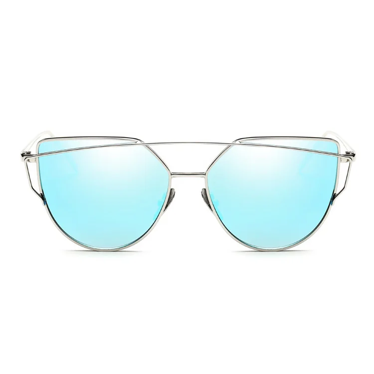 MADELINY, кошачий глаз, негабаритных размеров, женские солнцезащитные очки, мужские, Роскошные, фирменный дизайн, солнцезащитные очки, винтажное покрытие, светоотражающие очки, UV400, MA366 - Цвет линз: C6 Blue Mirror