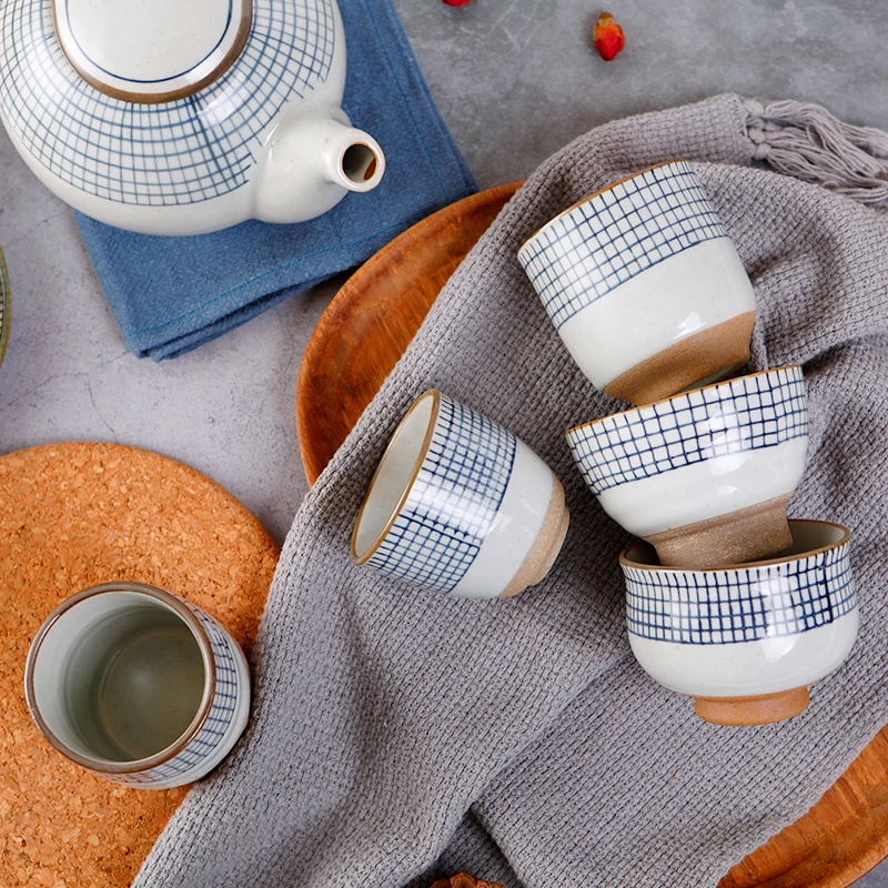 Retro Japanese Ceramic Soup Cup Teacup Coffee Wine Cups