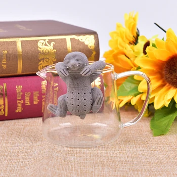 

Silicone Tea Infuser Creative Safety Tea Bag Filter Tea Strainer for Tea Pot Cup Use Cute People Shape Food Grade