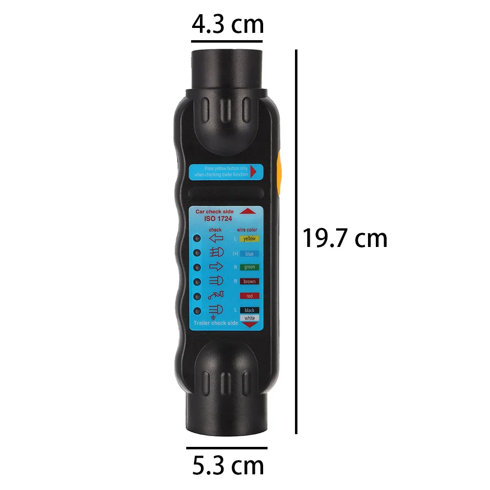 12 В автомобильный тестер трейлера 7/13 контактный буксировочный светильник, кабельная цепь, розетка с 2 адаптерами, электрика, диагностические инструменты