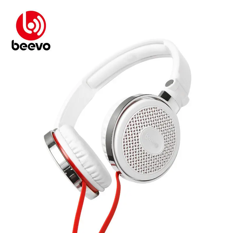 BEEVO универсальная белая Проводная гарнитура 3,5 мм стерео бас наушники спортивные проводные наушники с микрофоном для Iphone samsung Xiaomi
