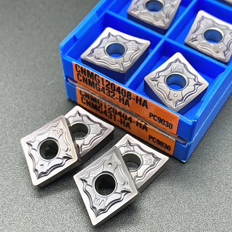 metal milling bits 10PCS High quality CNMG120404 HA PC9030  stainless steel external turning tool hard alloy blade workbench vise