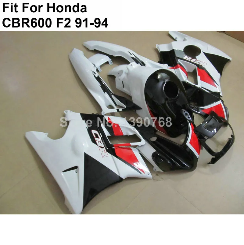 Горячая Распродажа Обтекатели для Honda CBR600 F2 1991 1992 1993 1994 Белый черный комплект Красного обтекателя CBR600 F2 QG72