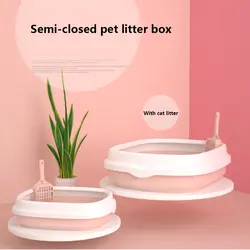 Коробка для кошачьих туалетов лоток для кошек и собак плюшевый анти-всплеск туалет с кошачьим туалетом Лопата для щенков Домашняя