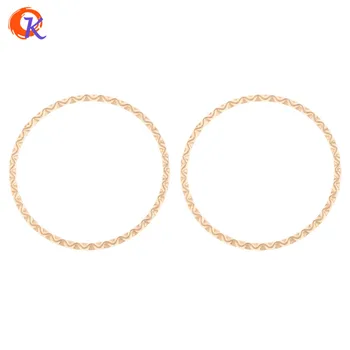 

Cordial Design 50Pcs 45*45MM Jewelry Accessories/Earring Connectors/DIY Accessories/Wave Ring Shape/Hand Made/Earring Findings