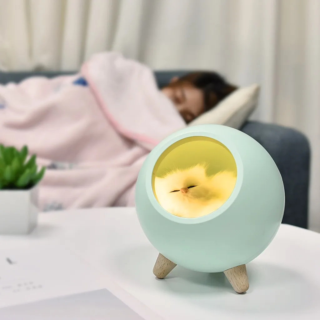 Модная Милая лампа для домашнего питомца с кошкой, Usb зарядка, милый мультяшный Мини светодиодный Ночной светильник, домашнее украшение, Прямая поставка#92538