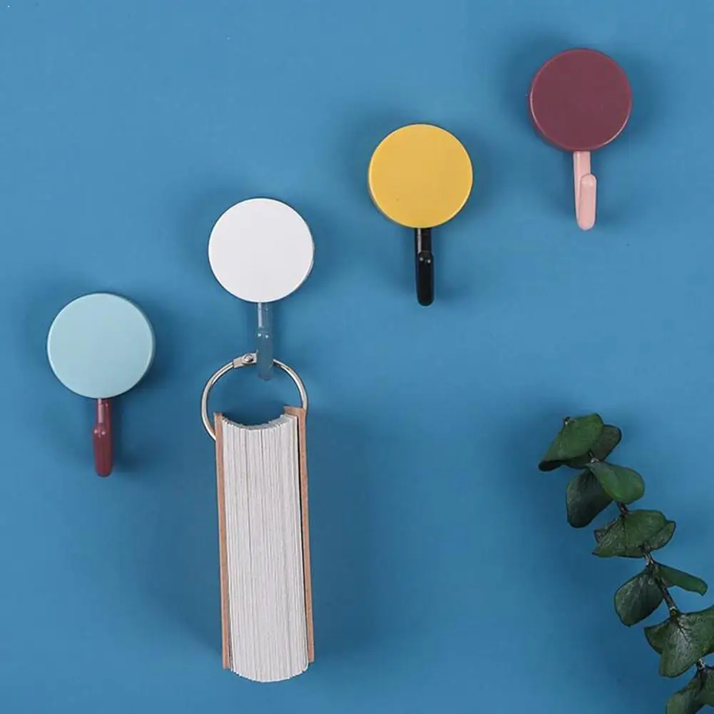 

1/4/8pcs Self Adhesive Hooks Organizer Wall Keys Plastic Adhesive Door Random Bathroom Holder Key Decor Hanger Kitchen Hook H7Q3