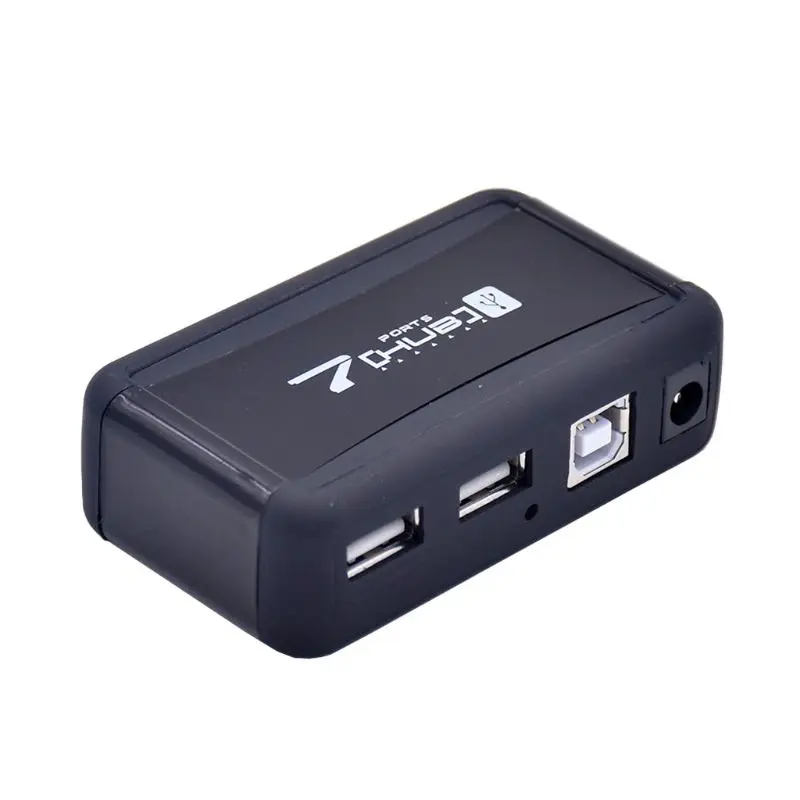 Концентратор для ПК ноутбука USB 2,0 конвертер адаптер питания переменного тока 7 портов высокоскоростной прочный США/ЕС разъем