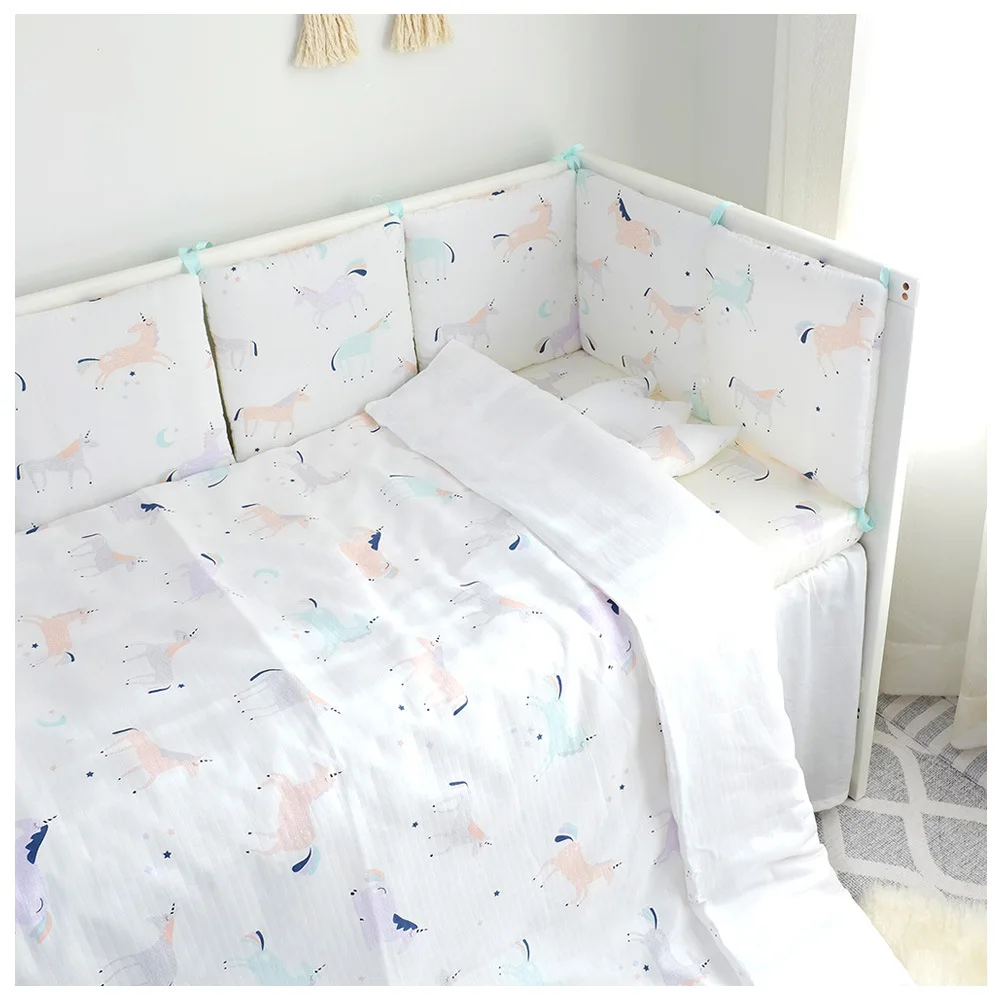 Baby Crib Quilt Cover Children Quilt Cover Ins New Cotton Kindergarten Gauze Baby Newborn Bedding Duvet